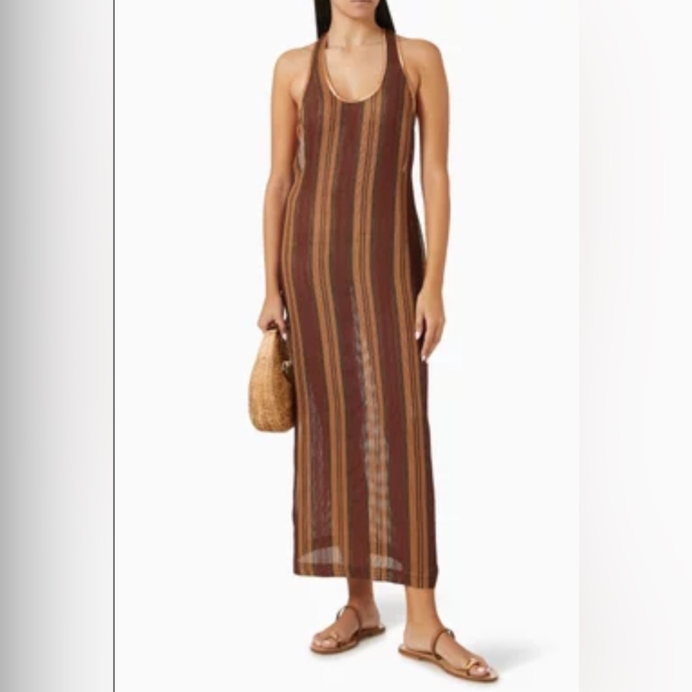 NWT Striped Sleeveless Maxi Dress-Made in Italy-Size M